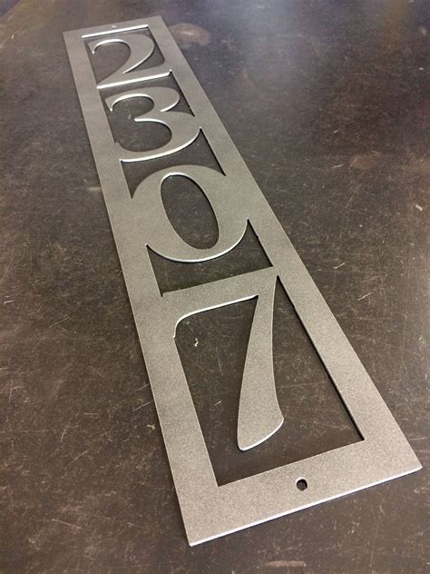 metal address number sign